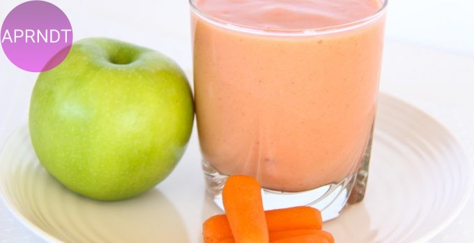 smoothie de manzana y zanahoria