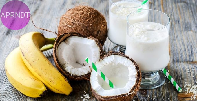 smoothie de coco y plátano